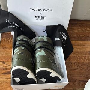 Yves Salomon x MOON BOOT the original camo